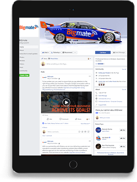 Bigmate Telematics Facebook Page